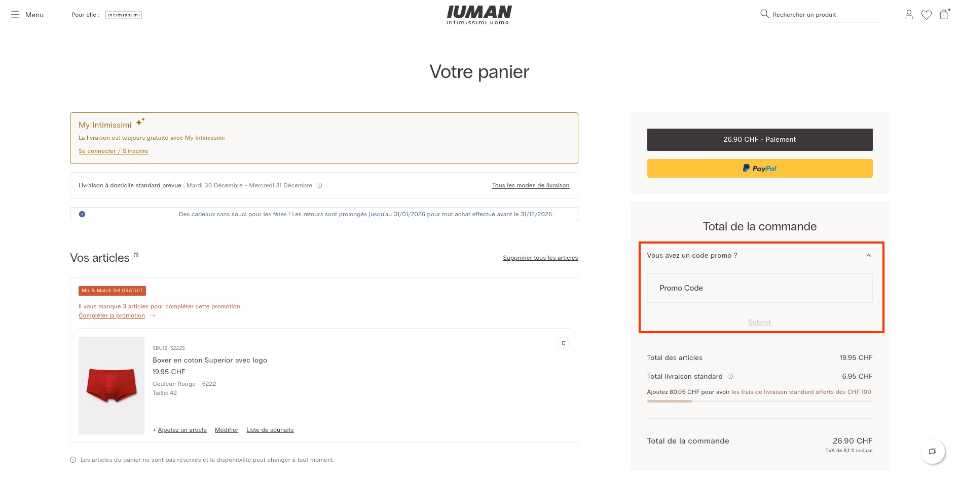 Comment utiliser le code promo ? - Intimissimi