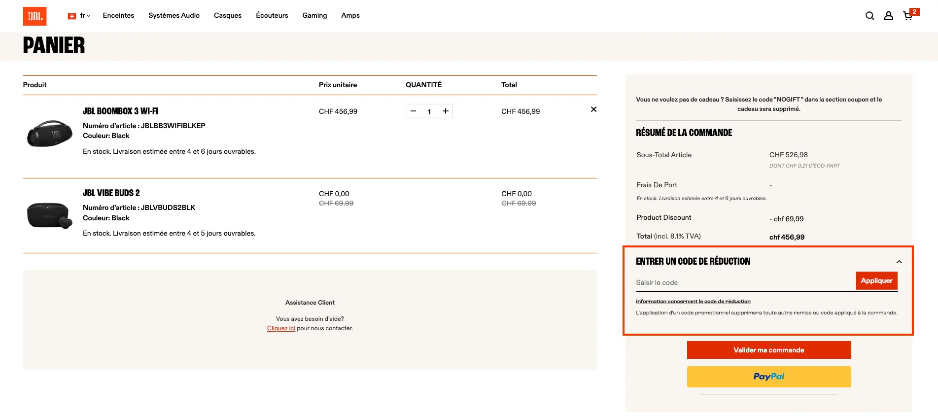 Comment utiliser le code promo ? - JBL
