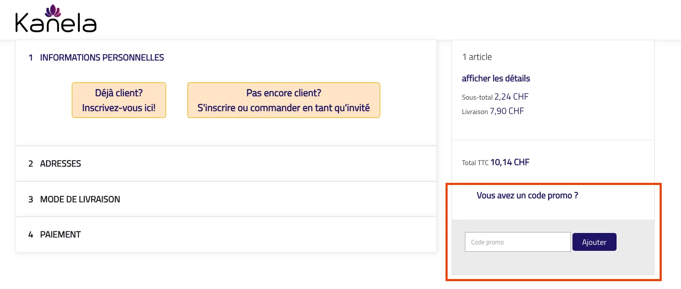 Comment utiliser le code promo ? - Kanela