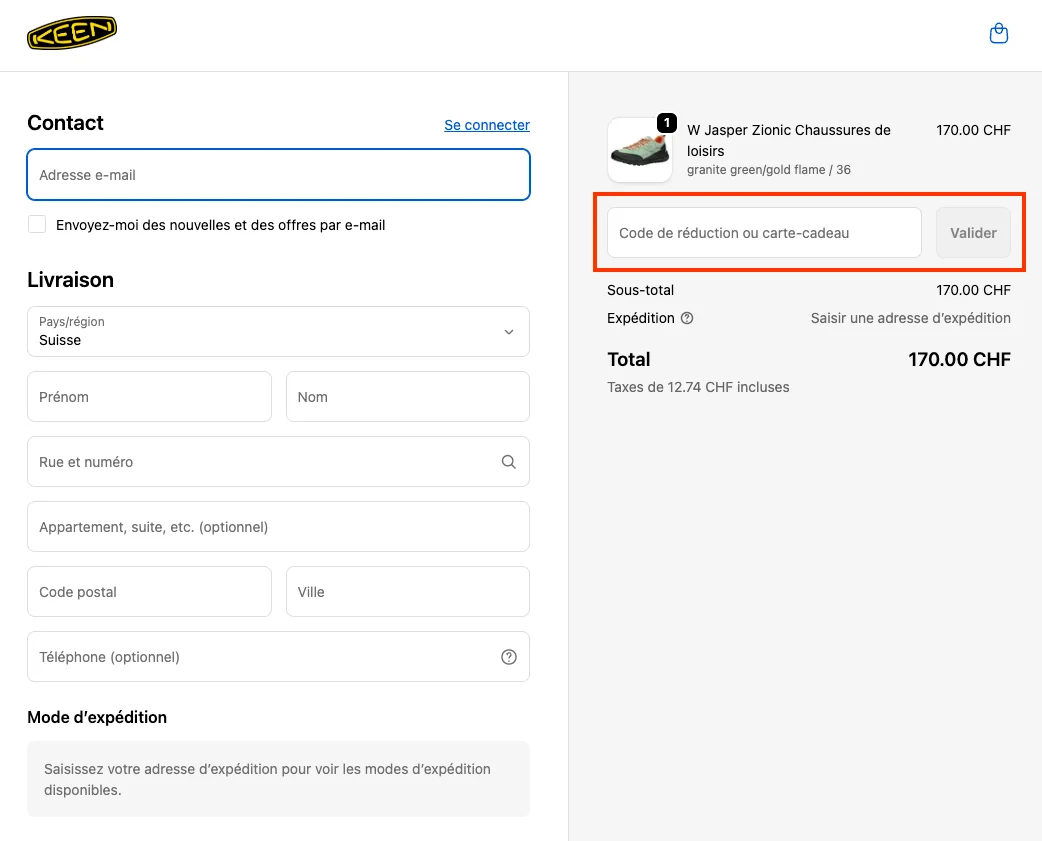 Comment utiliser le code promo ? - Keen