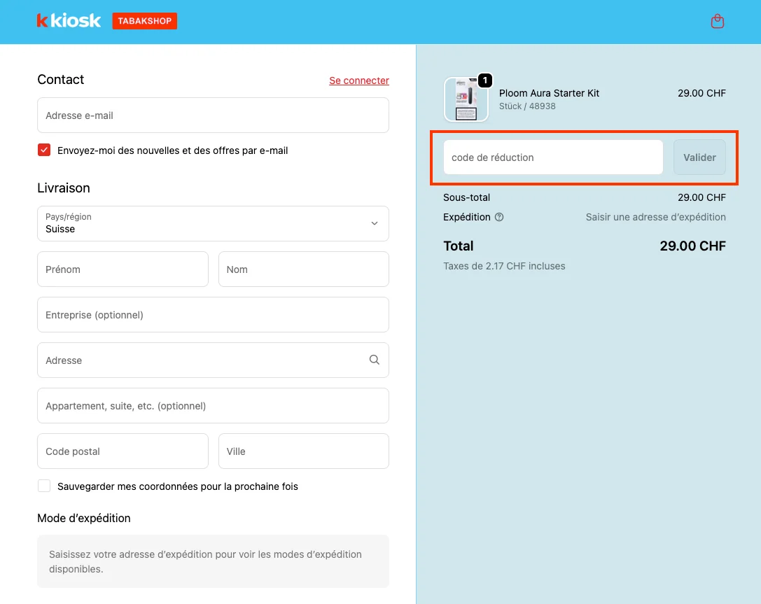 Comment utiliser le code promo ? - kkiosk
