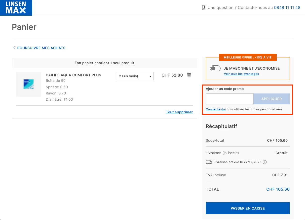 Comment utiliser le code promo ? - Linsenmax