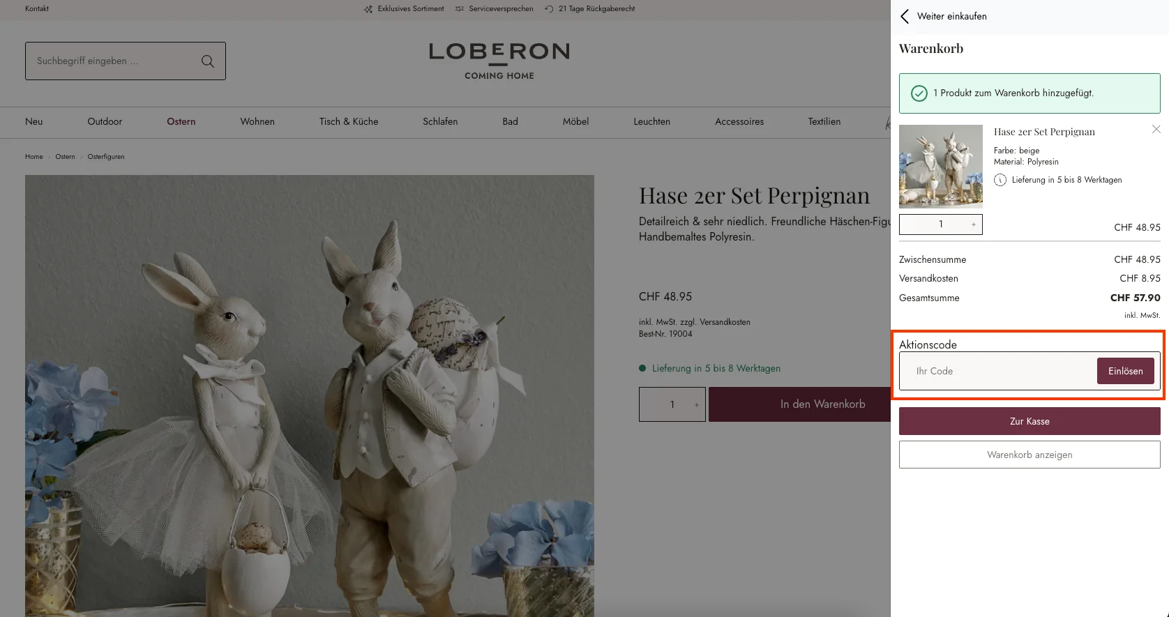 Comment utiliser le code promo ? - Loberon