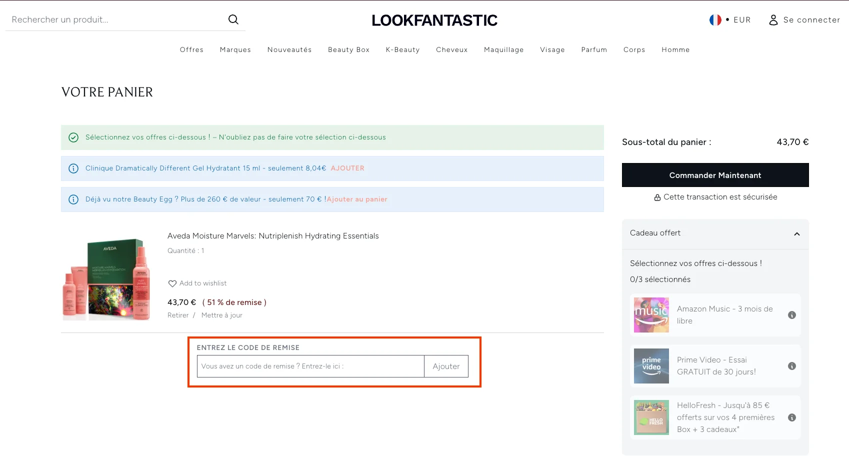 Comment utiliser le code promo ? - Lookfantastic