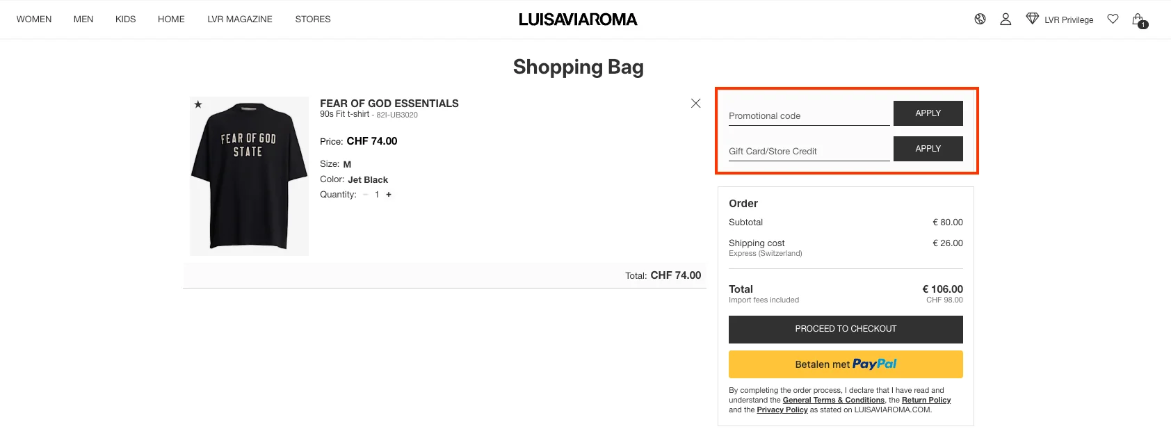 Comment utiliser le code promo ? - Luisaviaroma