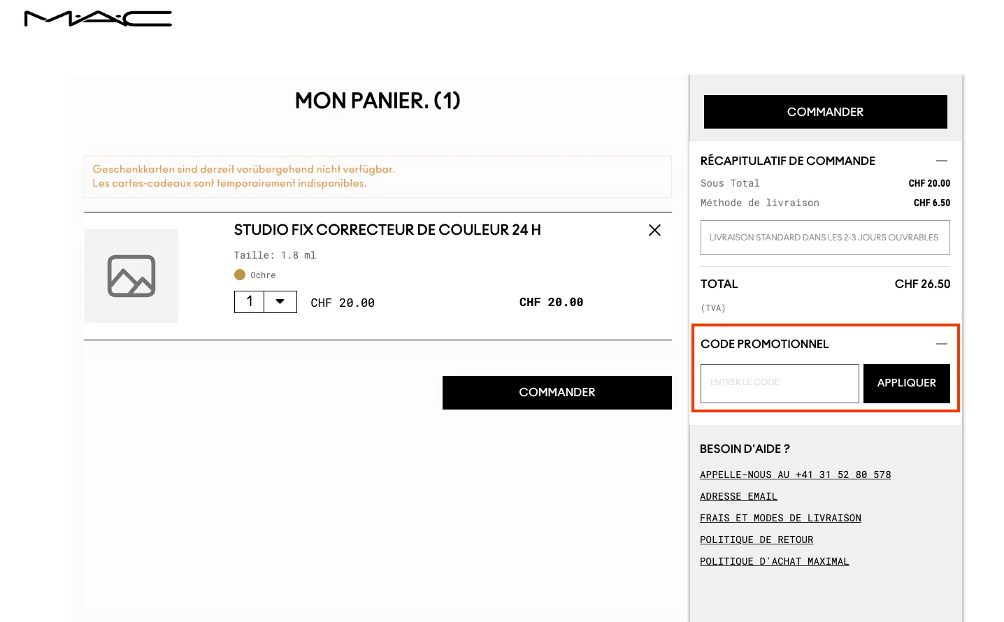 Comment utiliser le code promo ? - MAC Cosmetics