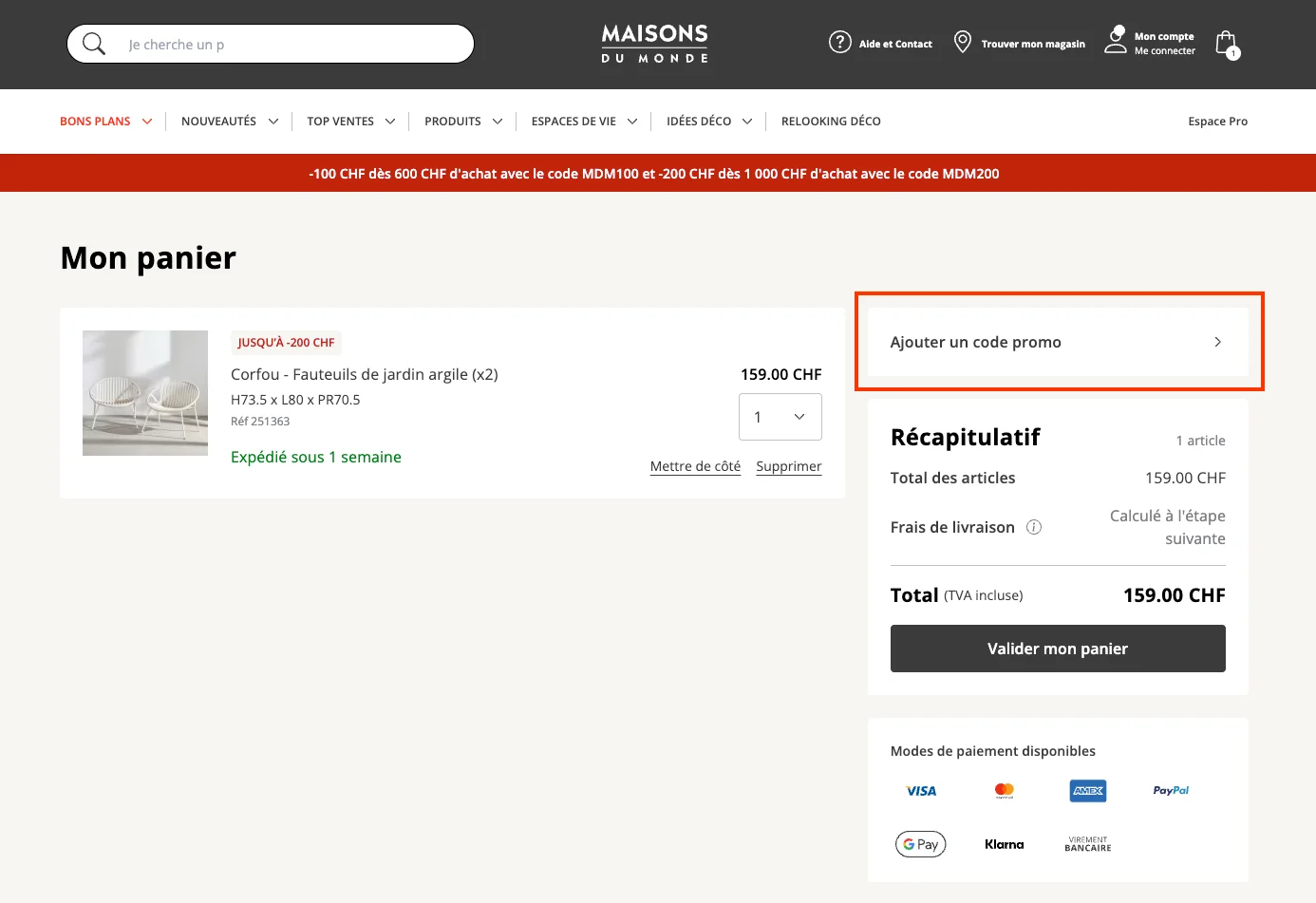 Comment utiliser le code promo ? - Maison du Monde