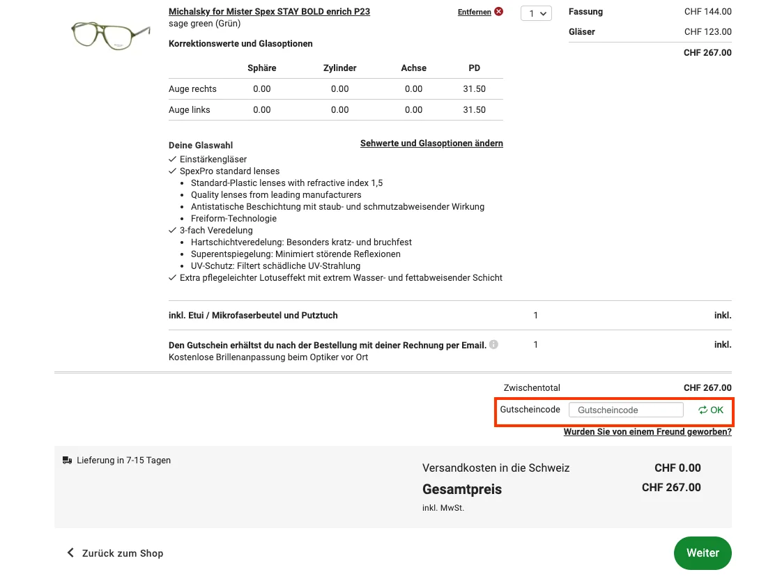 Comment utiliser le code promo ? - Mister Spex