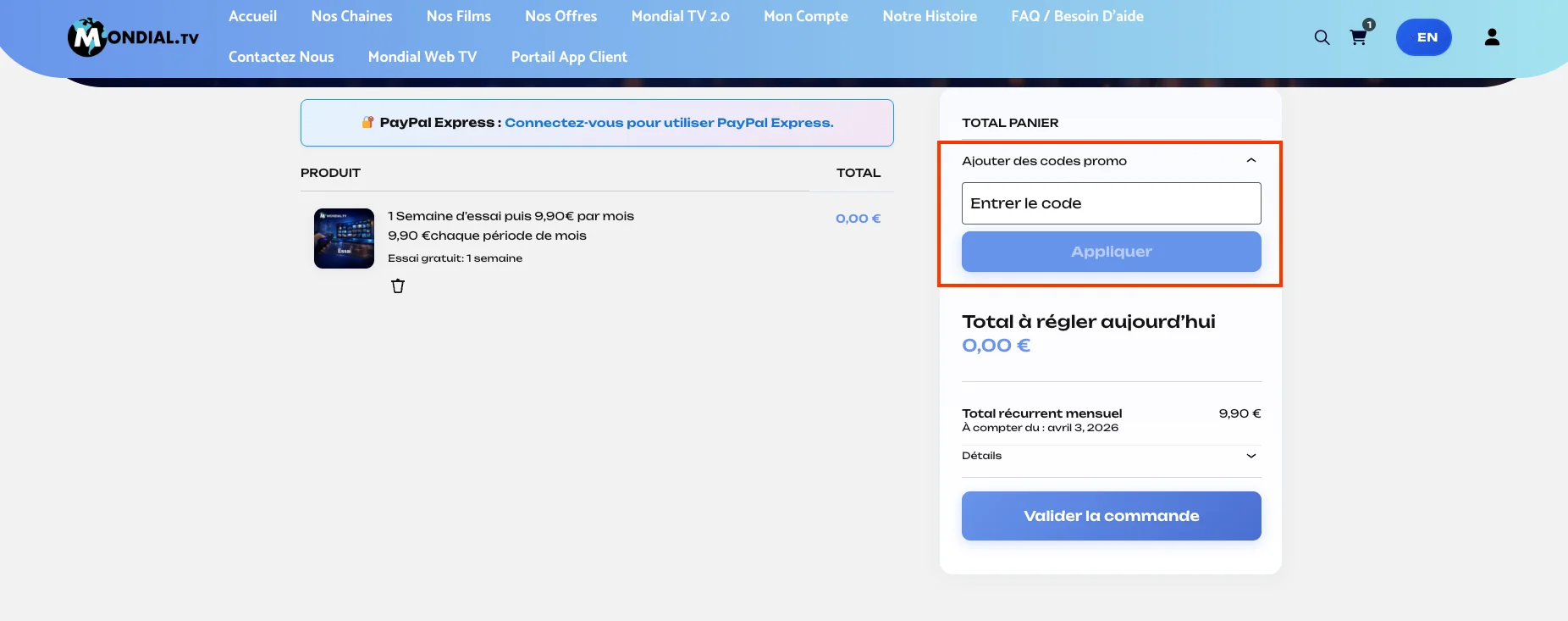 Comment utiliser le code promo ? - Mondial TV