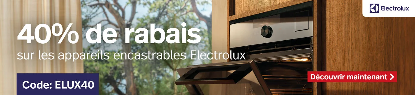 Preuve du coupon - nettoshop - Code promo nettoshop : [[40% de rabais]] sur appareils encastrables Electrolux