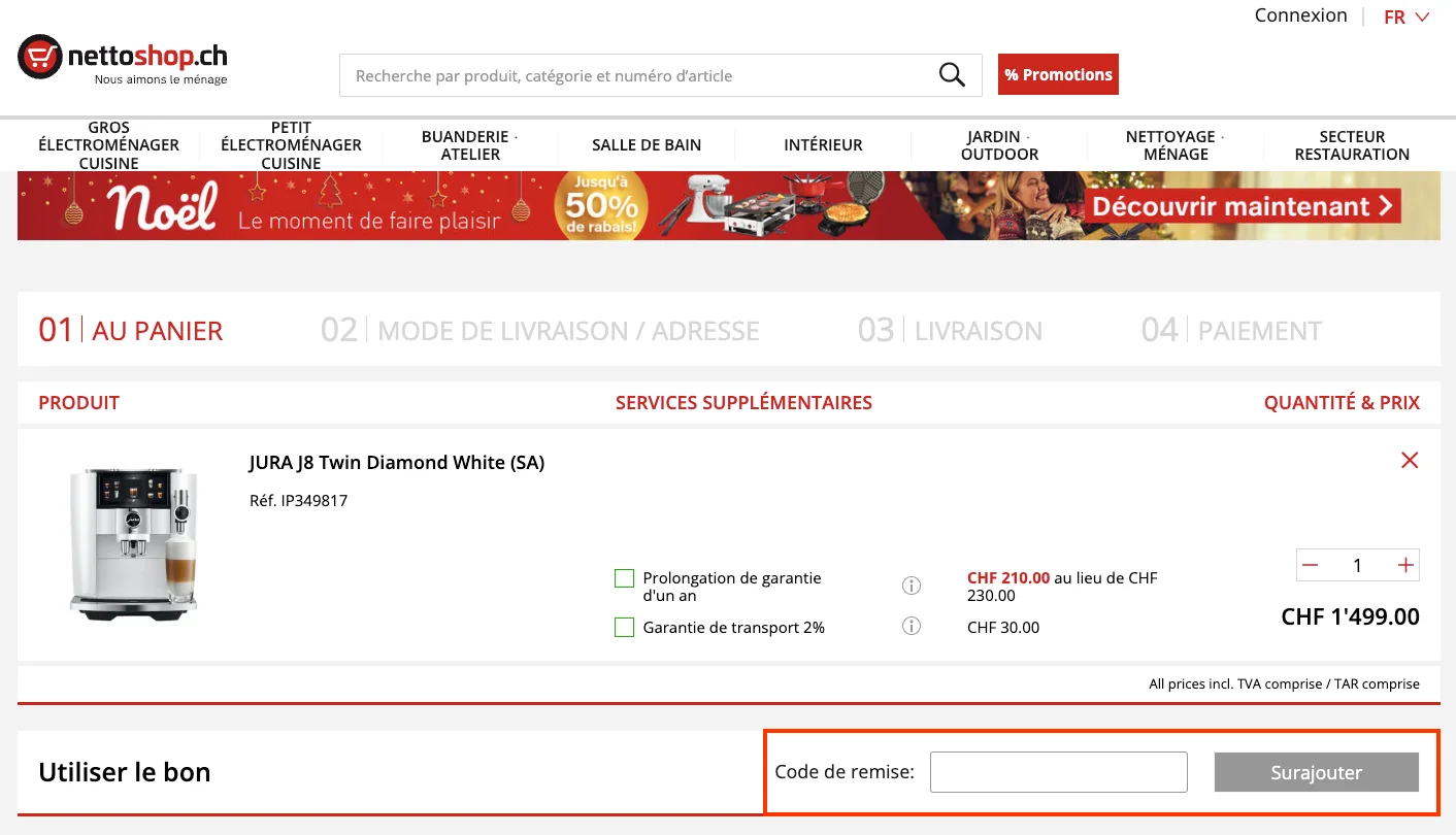 Comment utiliser le code promo ? - nettoshop