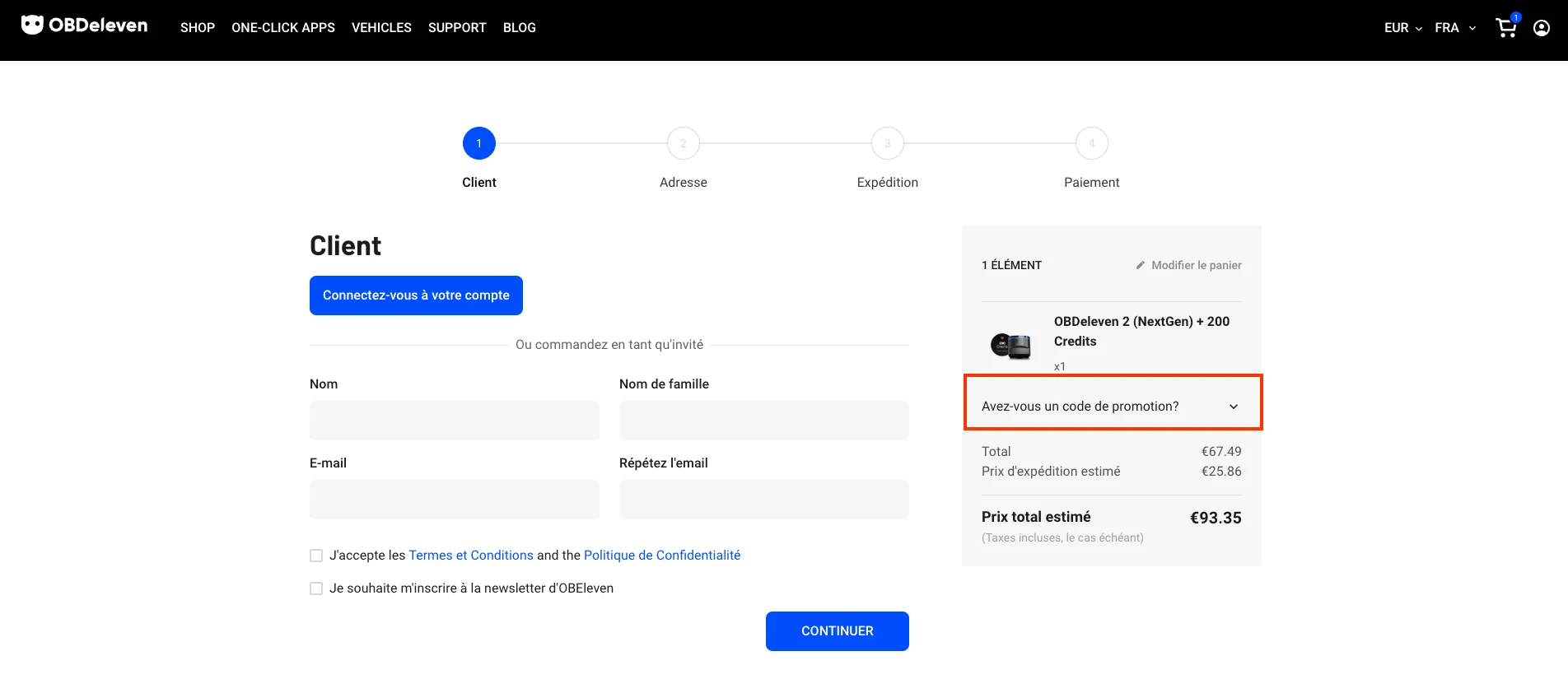 Comment utiliser le code promo ? - OBDeleven