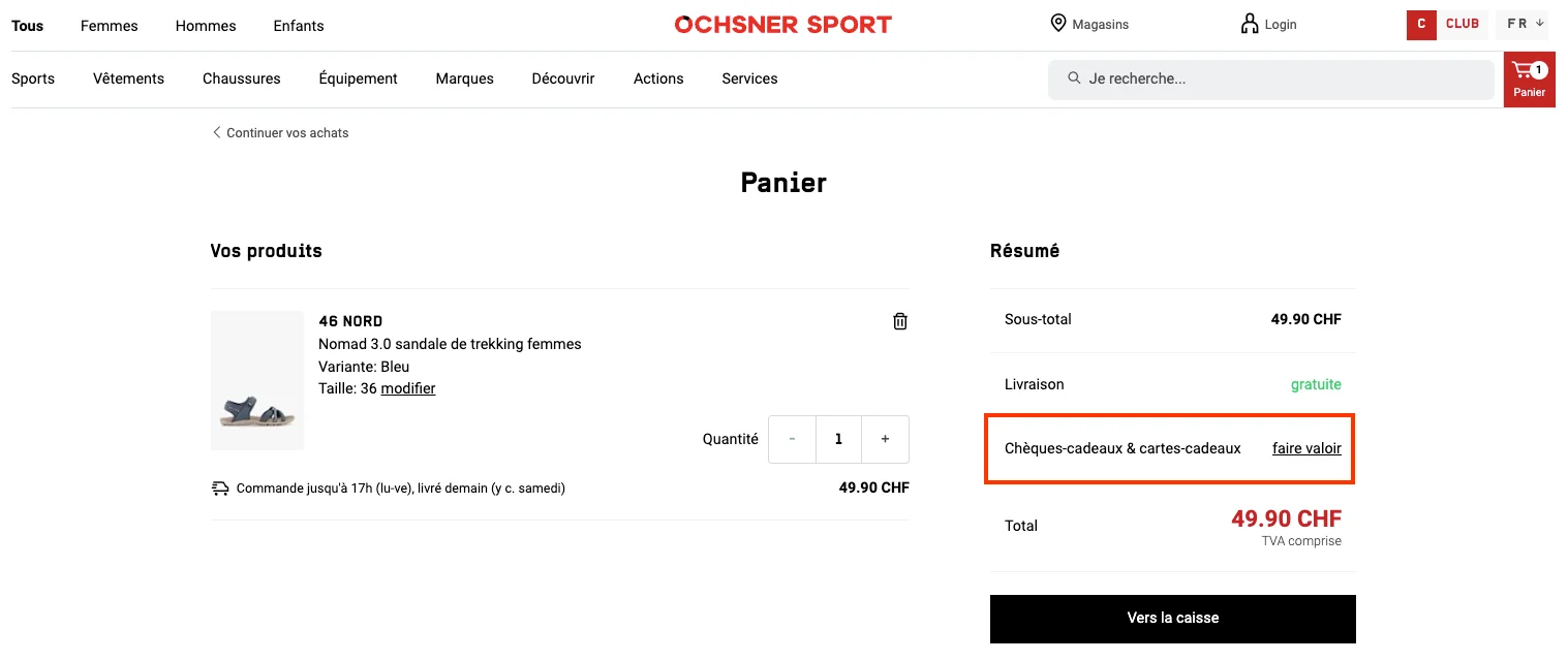 Comment utiliser le code promo ? - Ochsner Sport
