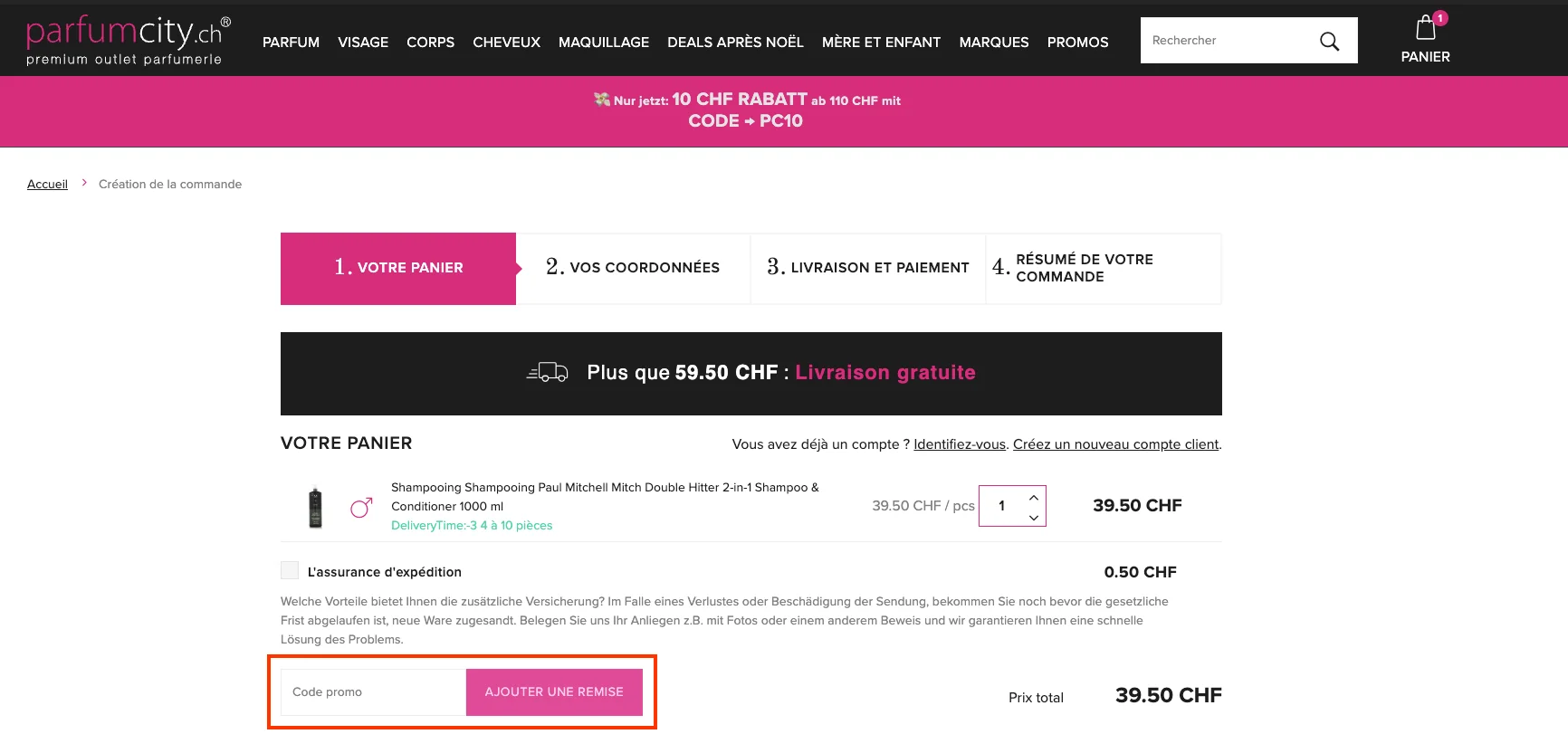 Comment utiliser le code promo ? - parfumcity