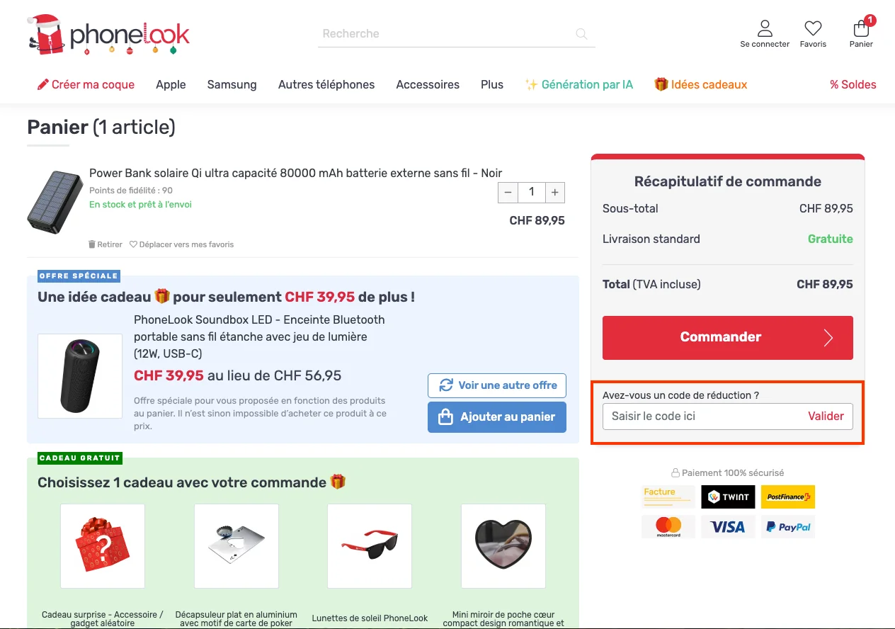 Comment utiliser le code promo ? - PhoneLook