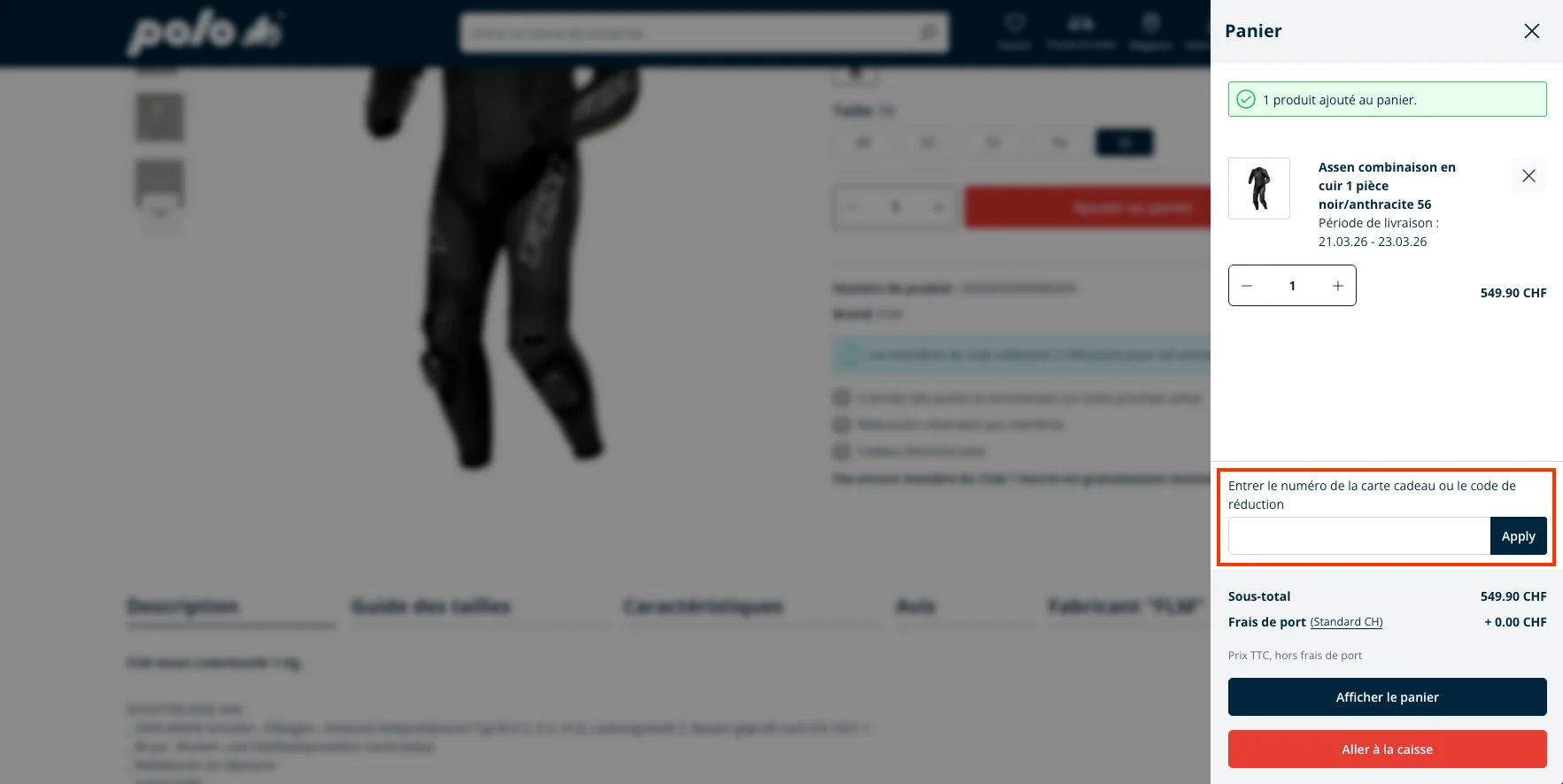 Comment utiliser le code promo ? - Polo Motorrad