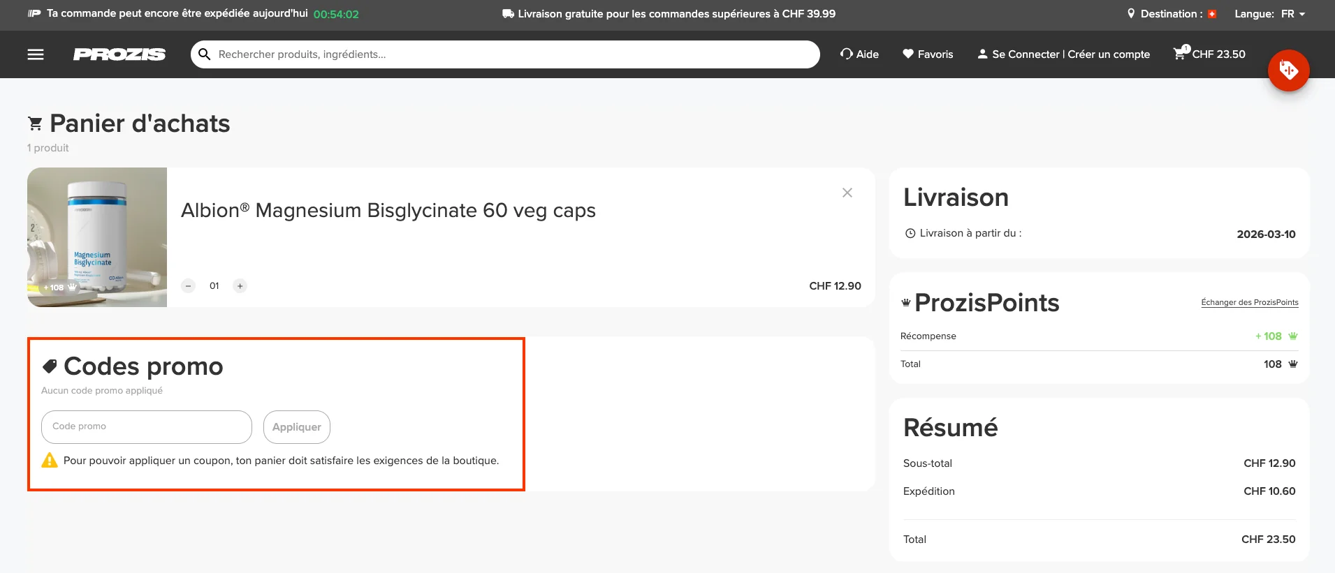 Comment utiliser le code promo ? - Prozis