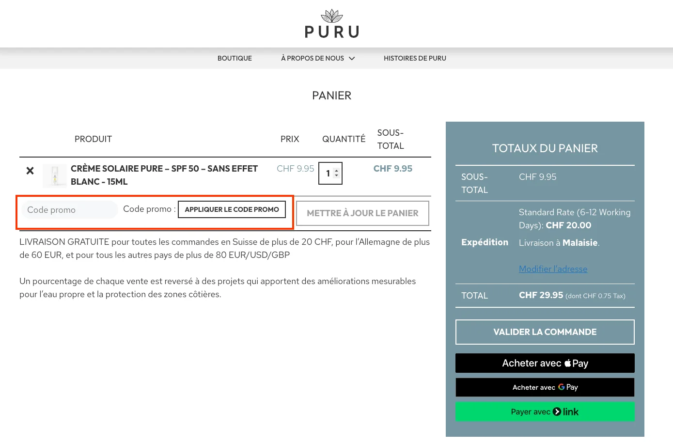 Comment utiliser le code promo ? - Puru