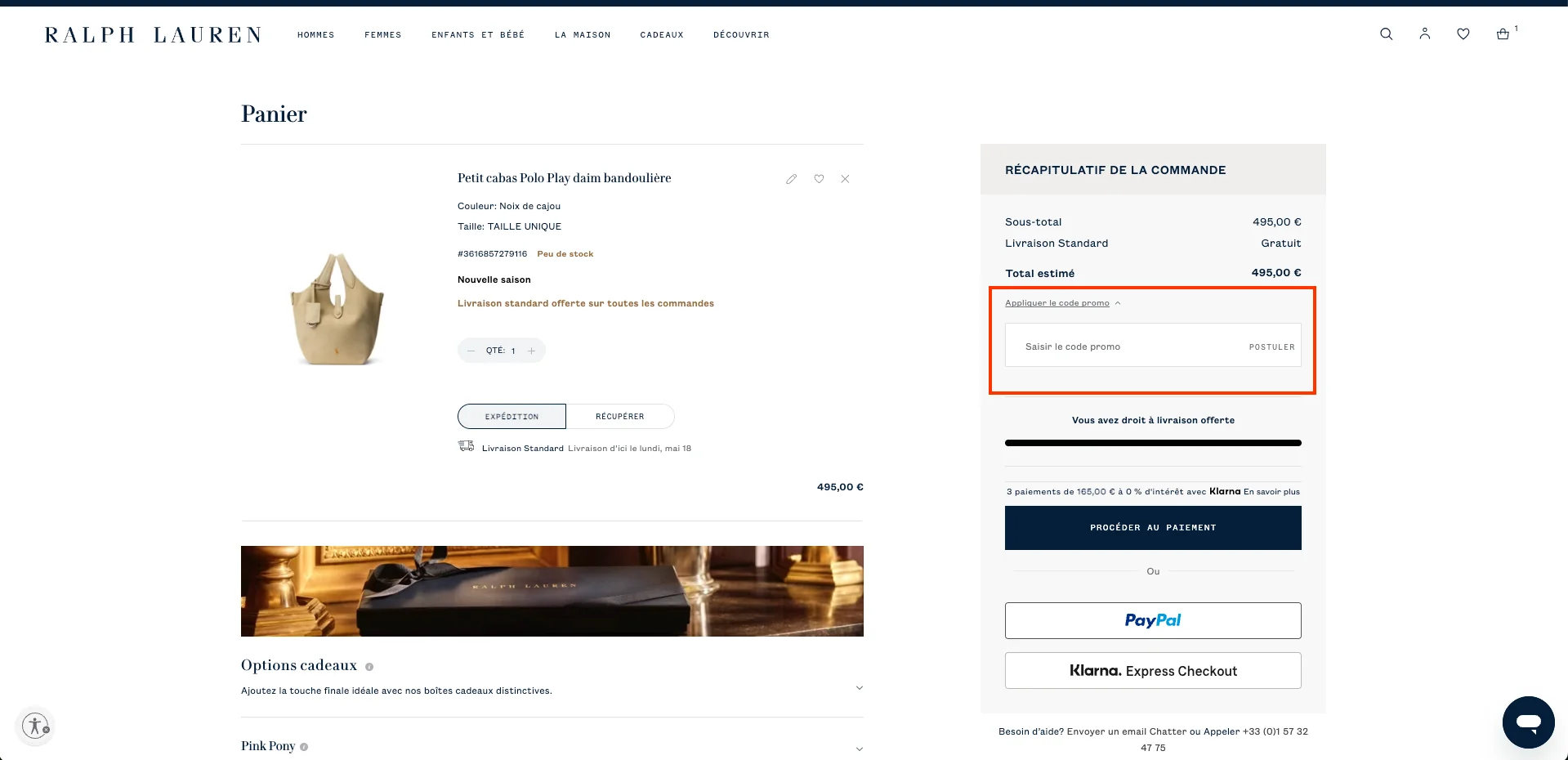 Comment utiliser le code promo ? - Ralph Lauren