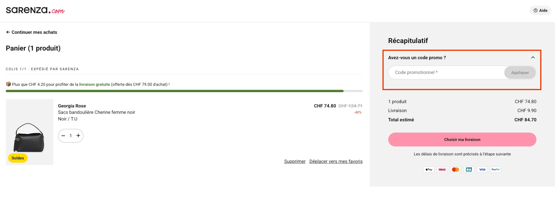 Comment utiliser le code promo ? - Sarenza