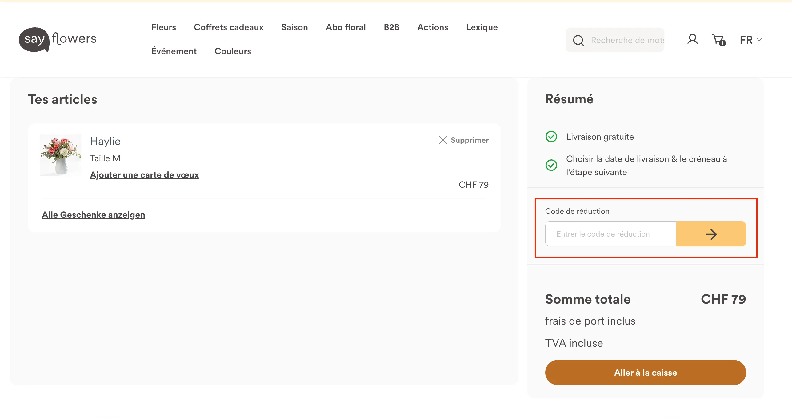 Comment utiliser le code promo ? - SayFlowers