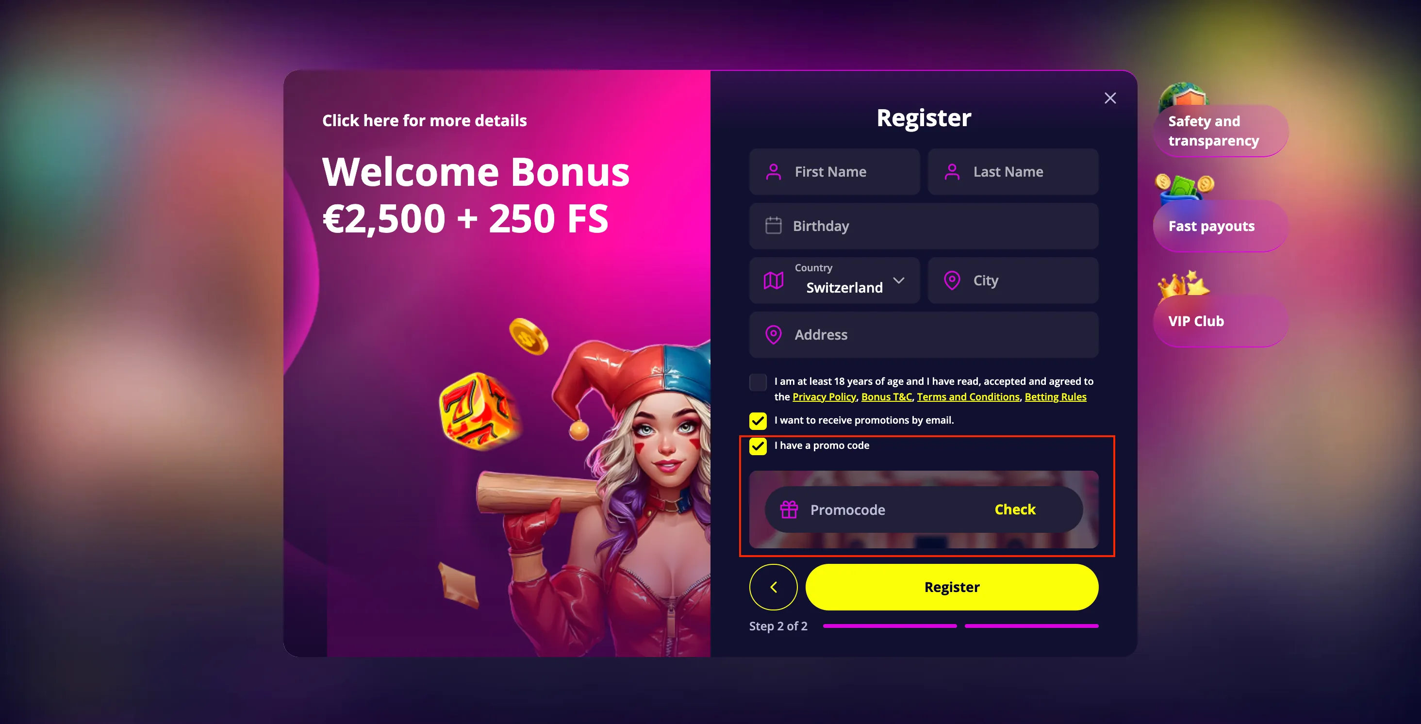 Comment utiliser le code promo ? - Slotoro