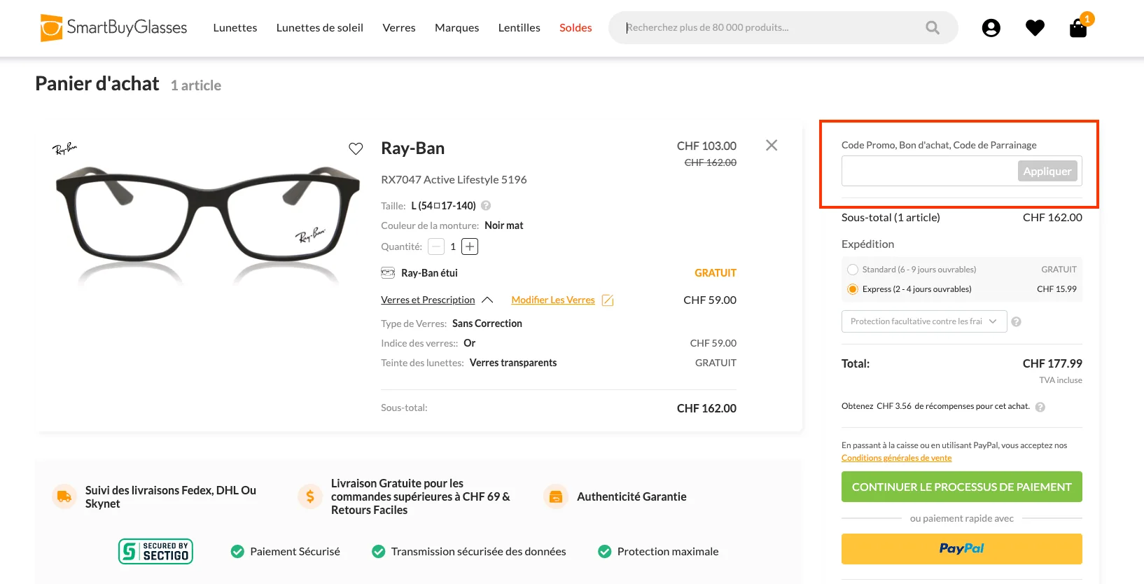 Comment utiliser le code promo ? - SmartBuyGlasses