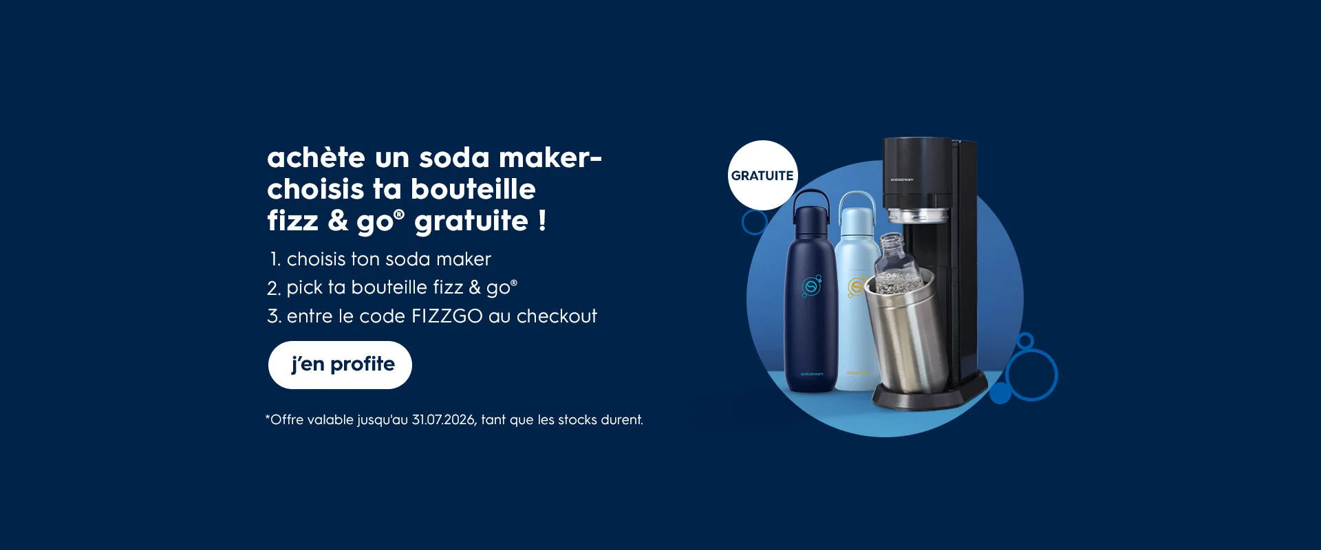Preuve du coupon - Sodastream - Sodastream code promo : [[bouteille gratuite]] à l'achat d'un soda maker
