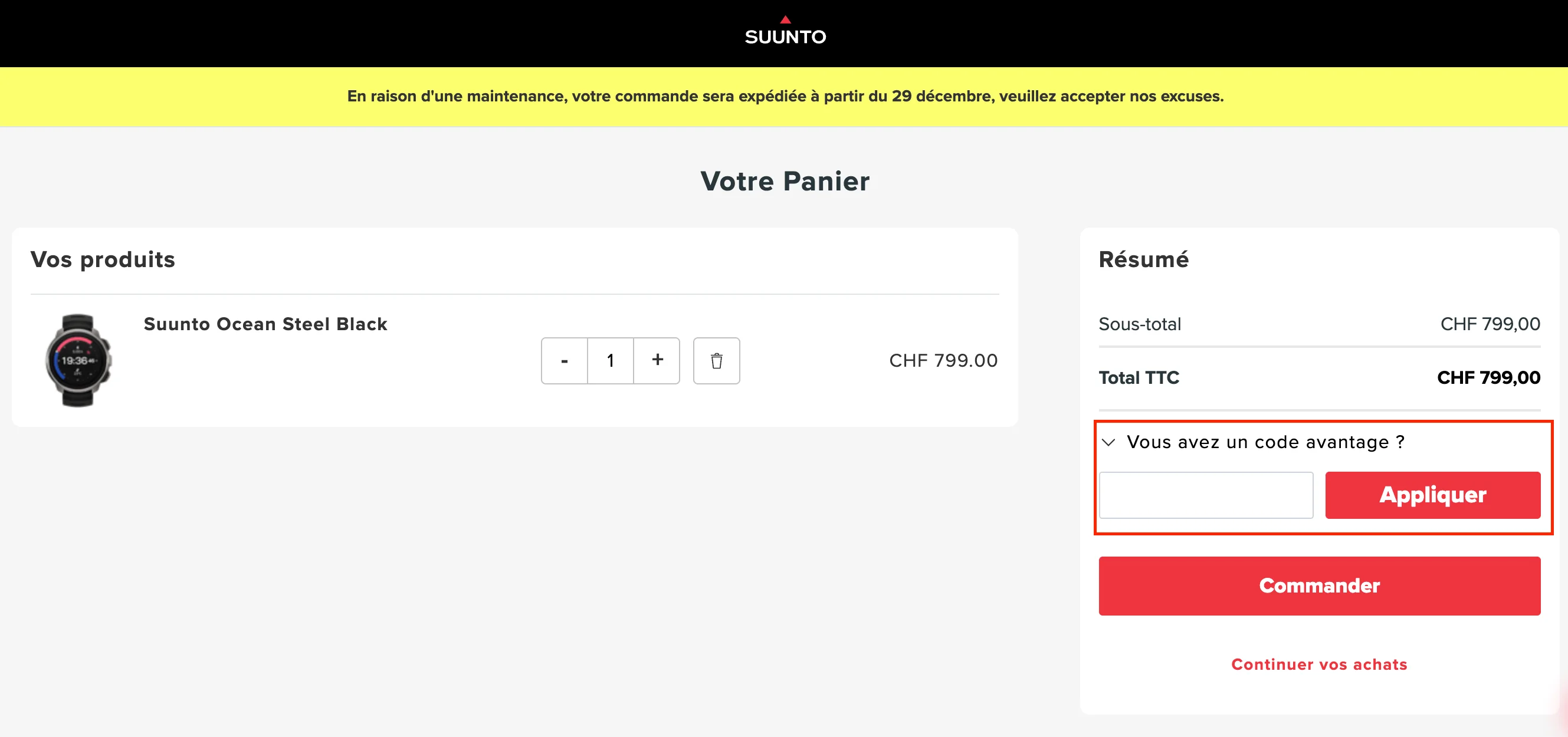Comment utiliser le code promo ? - Suunto