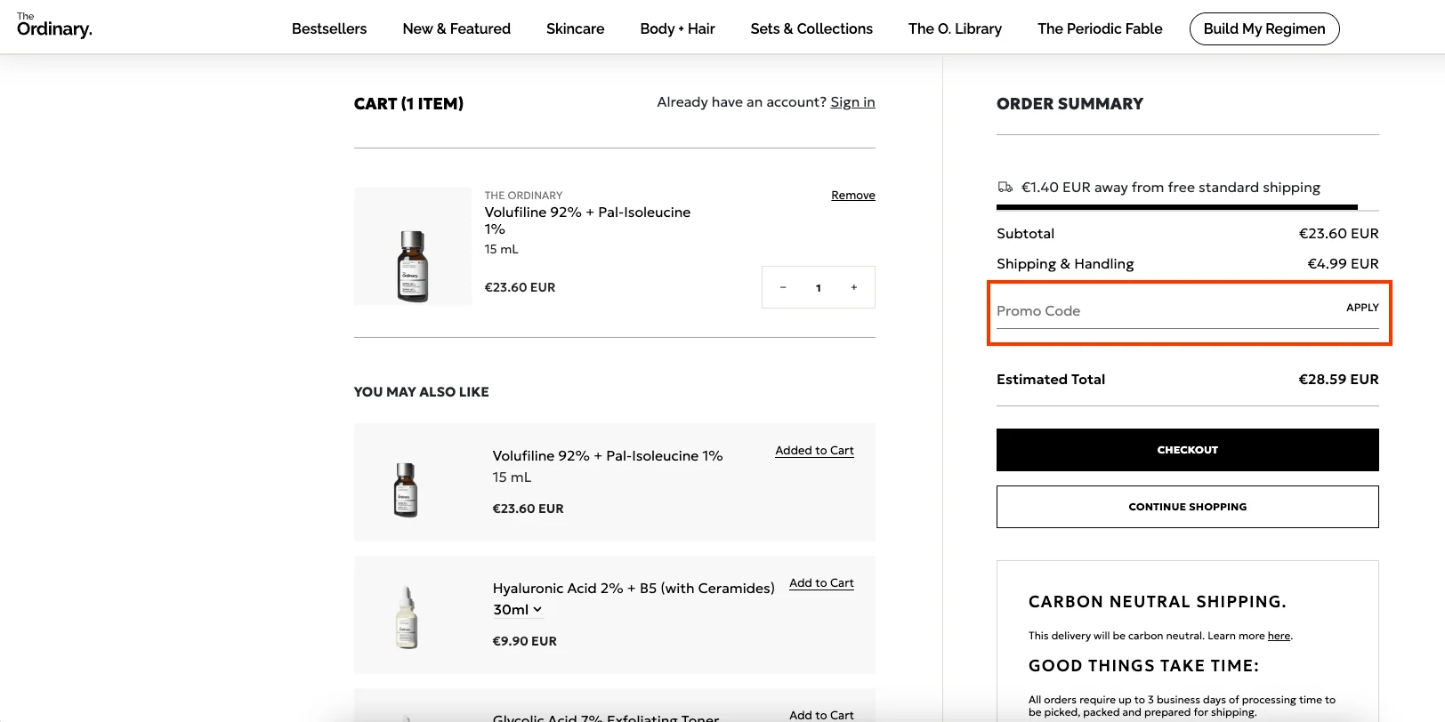 Comment utiliser le code promo ? - The Ordinary