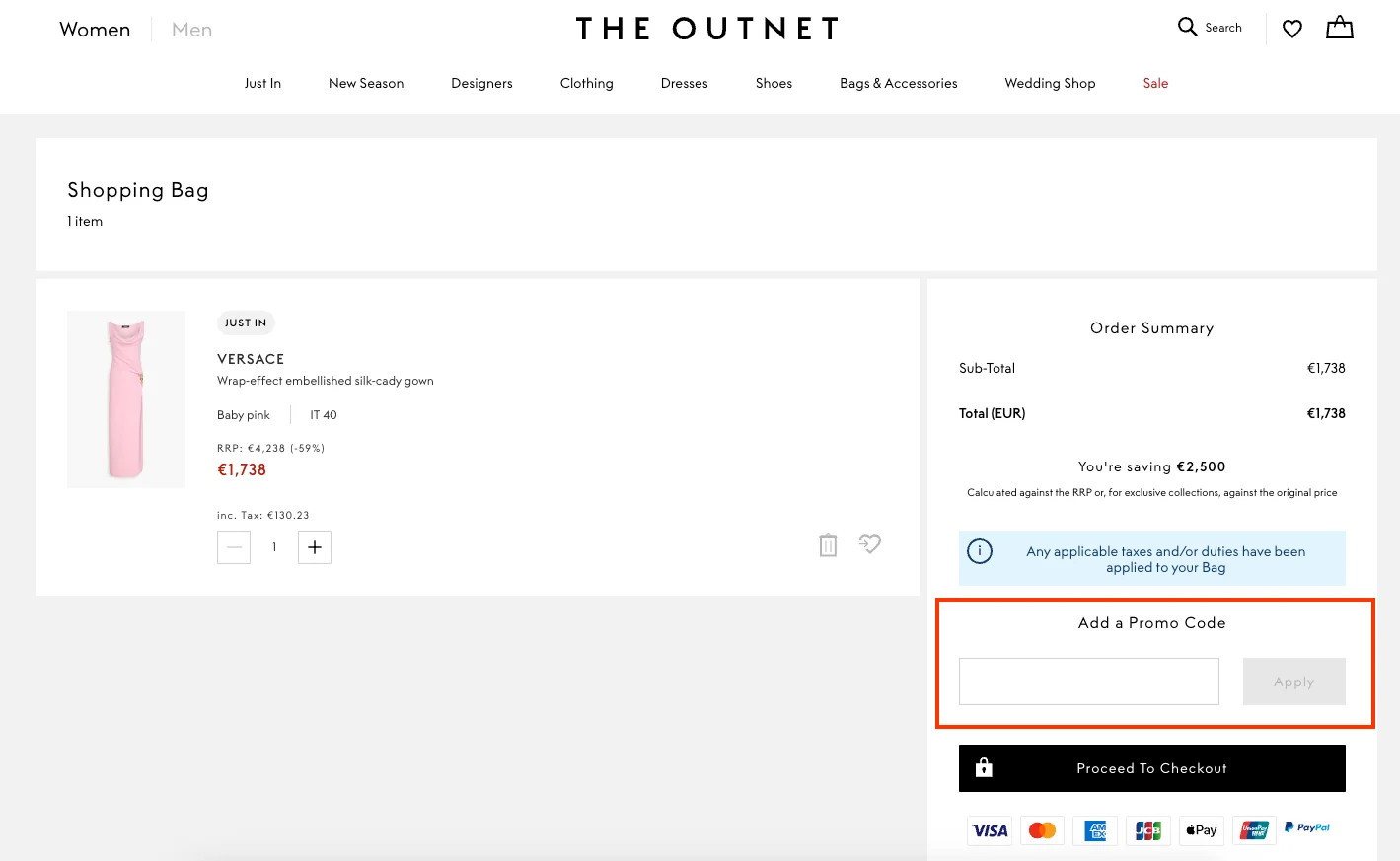 Comment utiliser le code promo ? - The Outnet