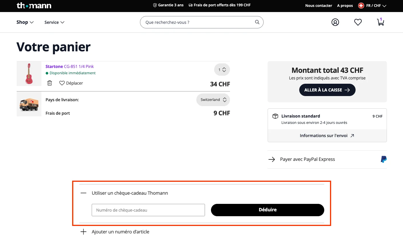 Comment utiliser le code promo ? - Thomann