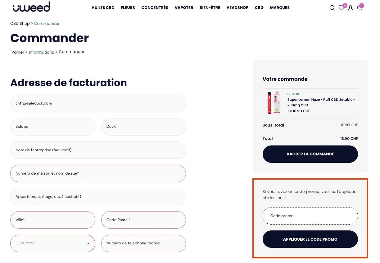 Comment utiliser le code promo ? - uweed