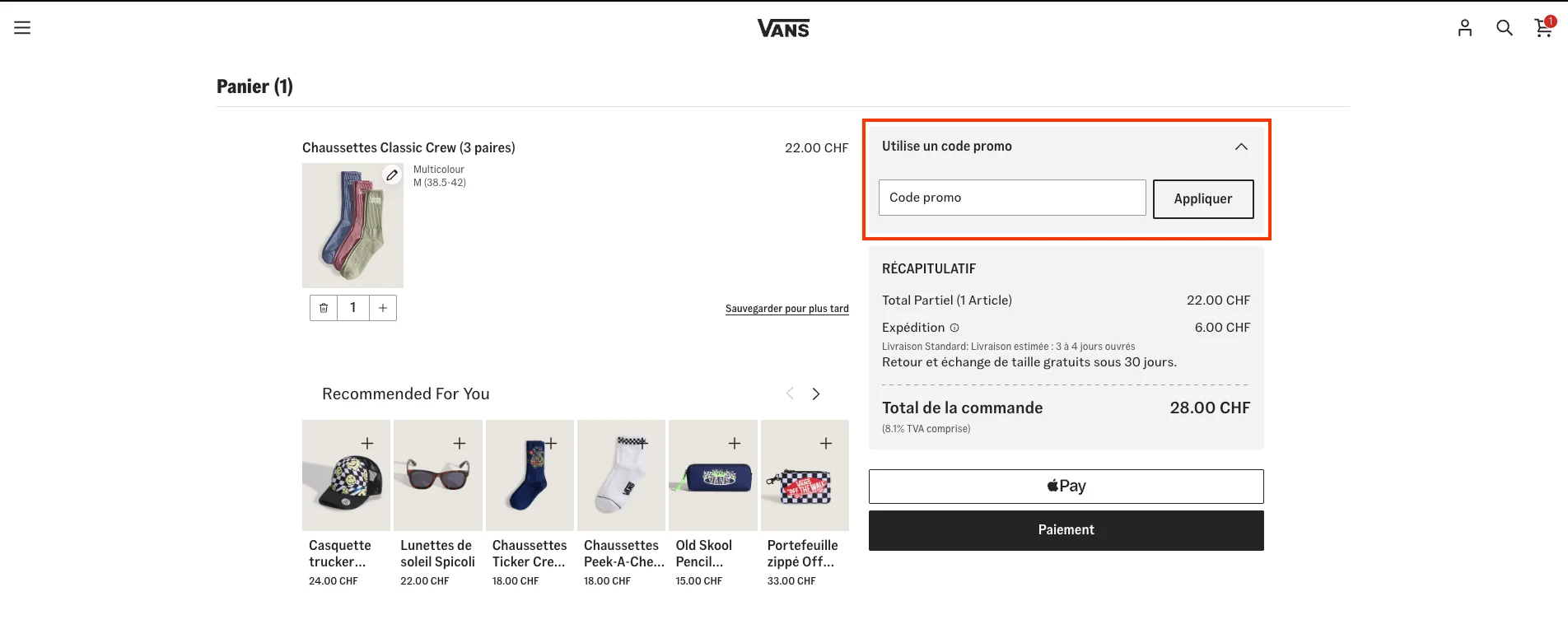 Comment utiliser le code promo ? - Vans