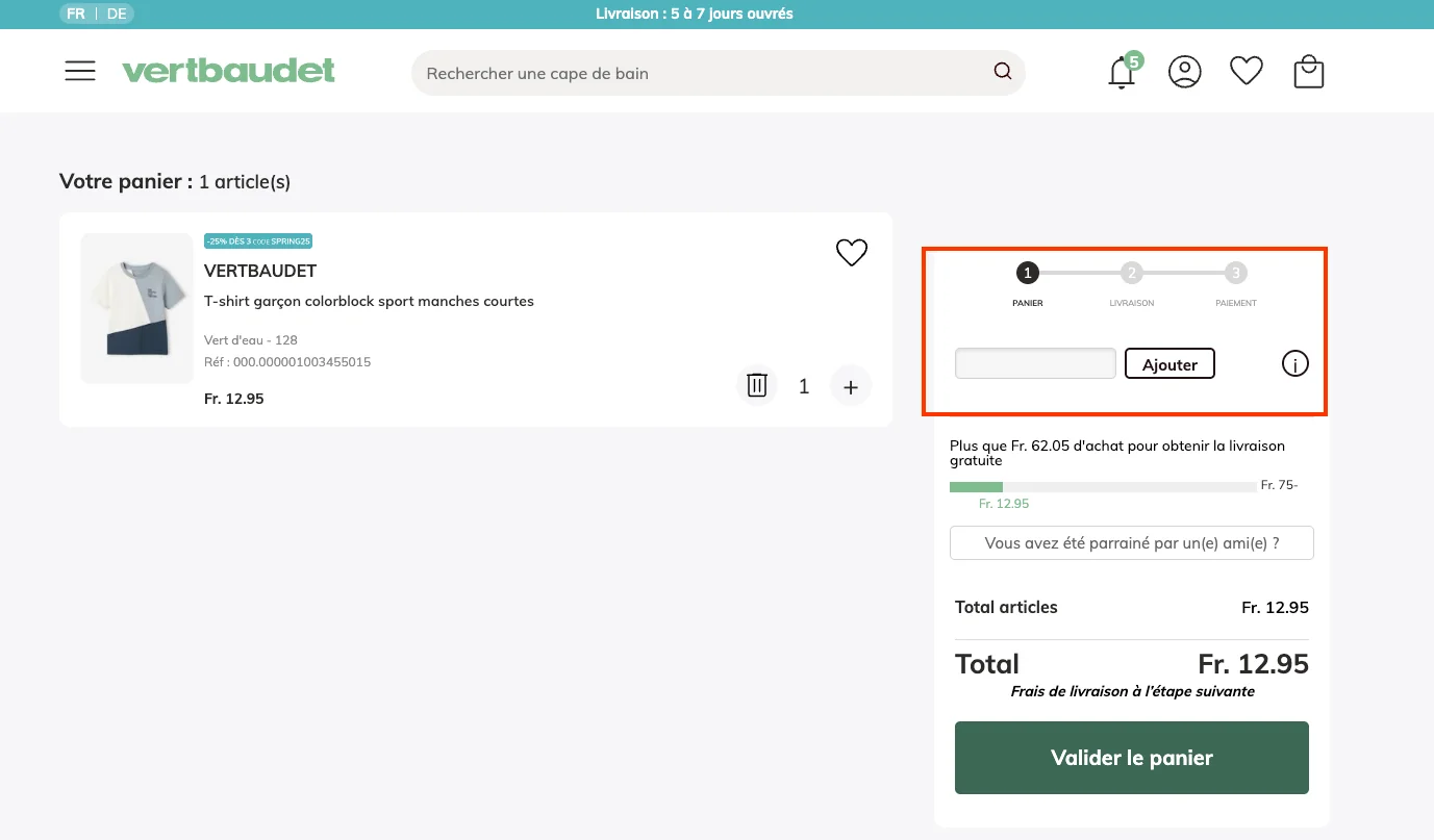 Comment utiliser le code promo ? - Vertbaudet