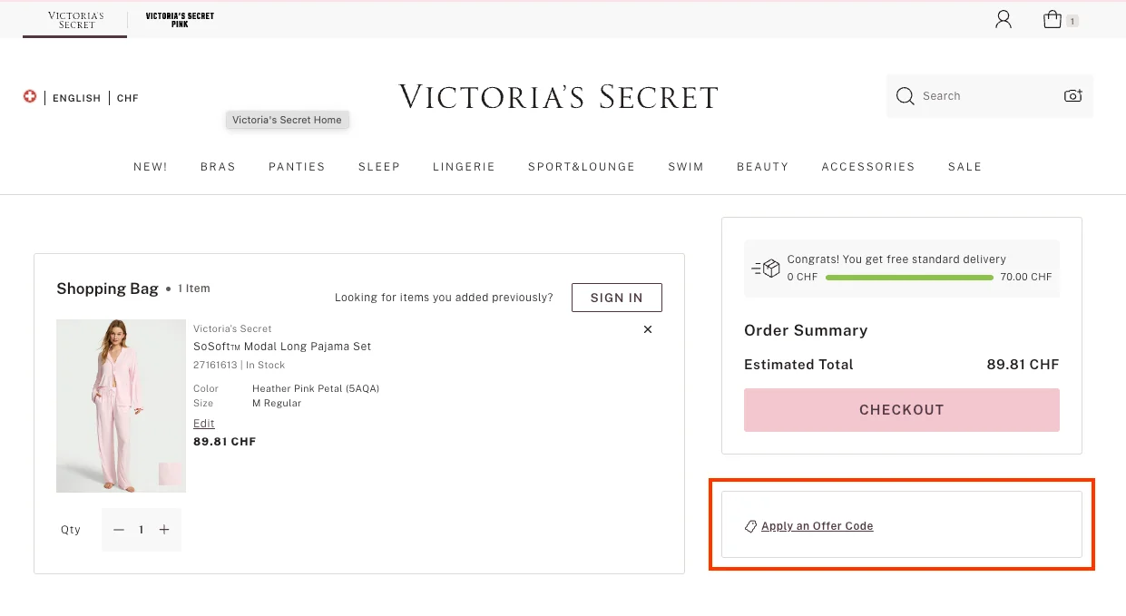Comment utiliser le code promo ? - Victoria's Secret