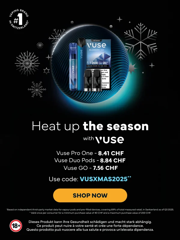Preuve du coupon - Vuse - Code promo Vuse : à partir de [[CHF 7.56]] sur pods et appareils