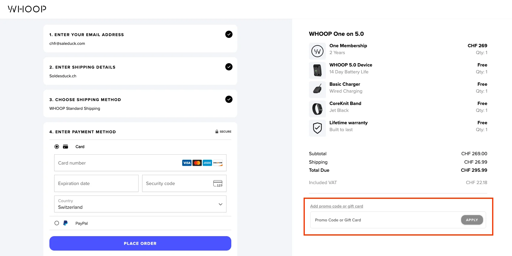 Comment utiliser le code promo ? - Whoop