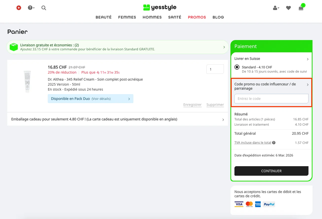 Comment utiliser le code promo ? - Yes Style
