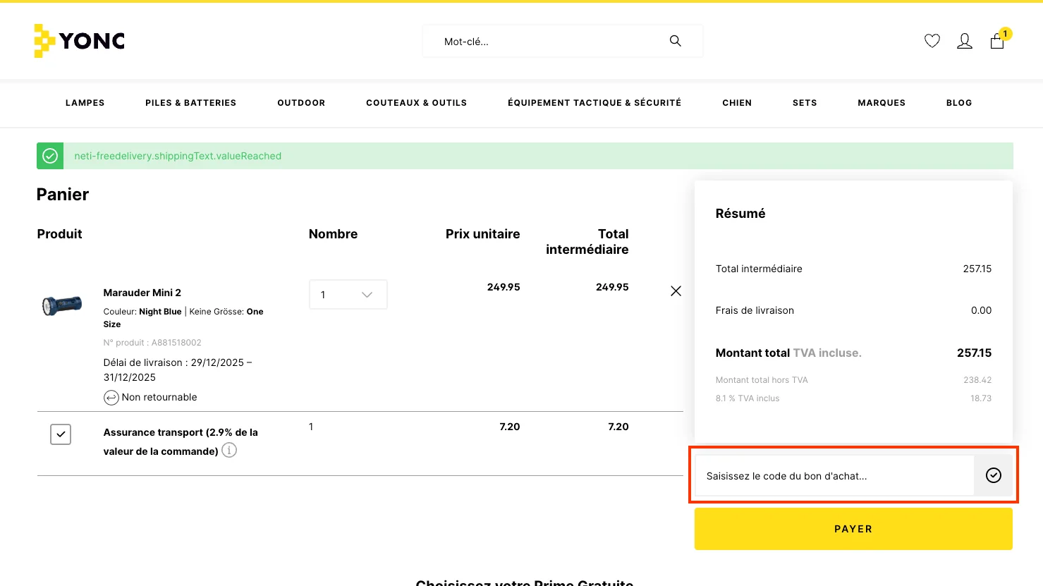 Comment utiliser le code promo ? - Yonc.ch