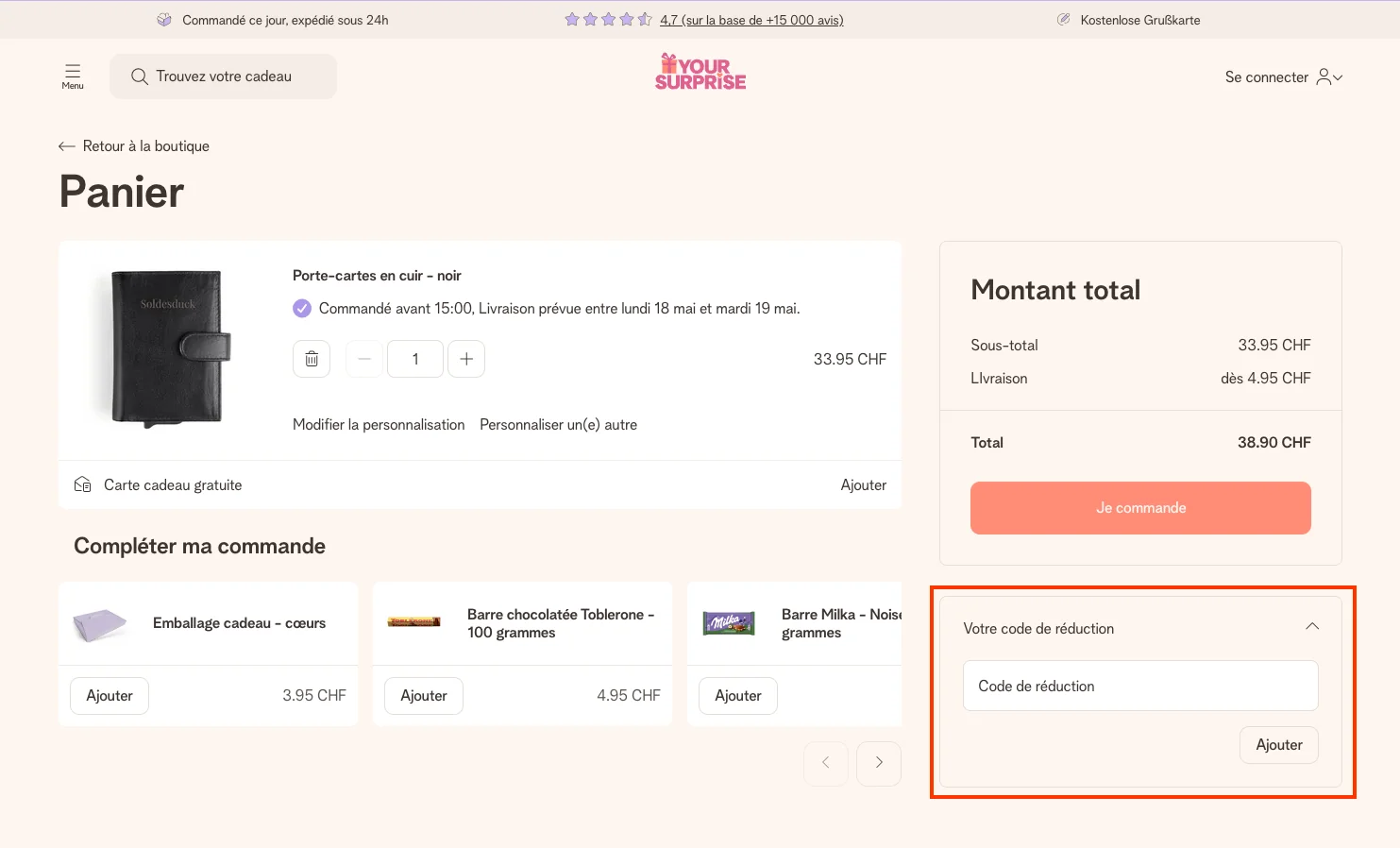 Comment utiliser le code promo ? - Your Surprise